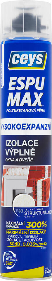 pěna montážní 750ml vysokoexpanzní pistolová CEYS