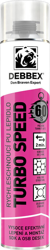 DEN BRAVEN pěna montážní 750ml TURBO SPEED 60s