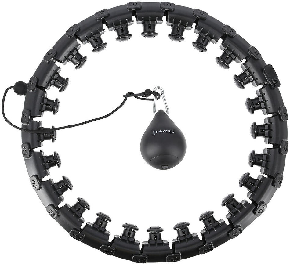 Masážní hula hoop HMS HHW01 se závažím černá