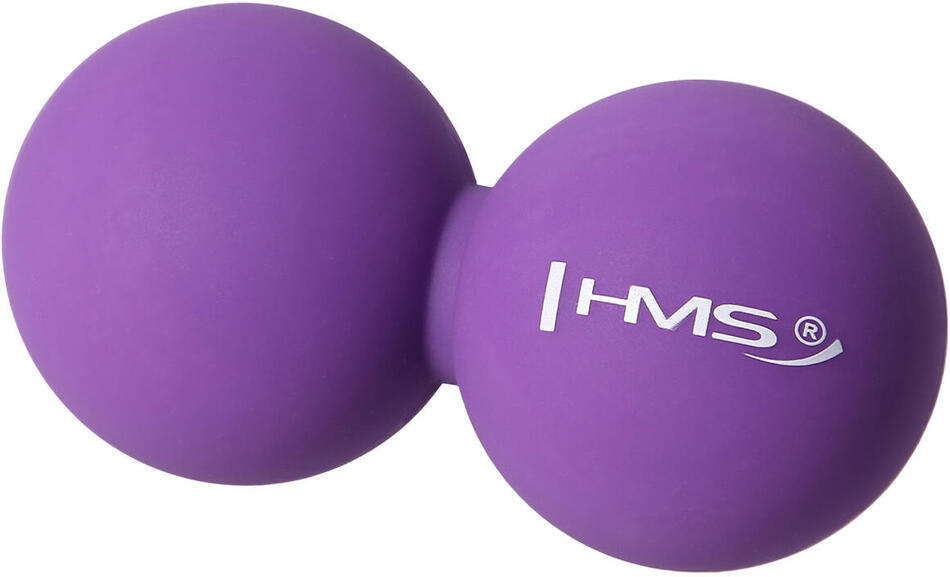 Dvojitý masážní míč HMS BLC02 fialový - Lacrosse Ball