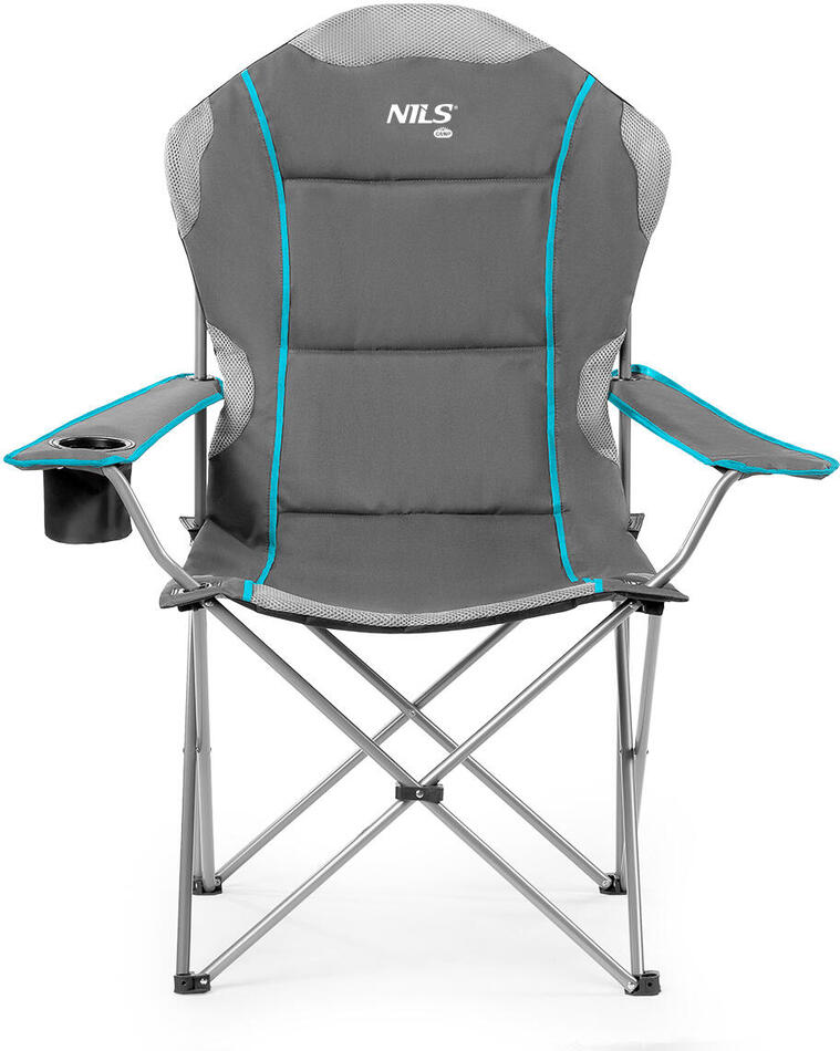 Skládací křeslo NILS Camp NC3080 světle-šedé