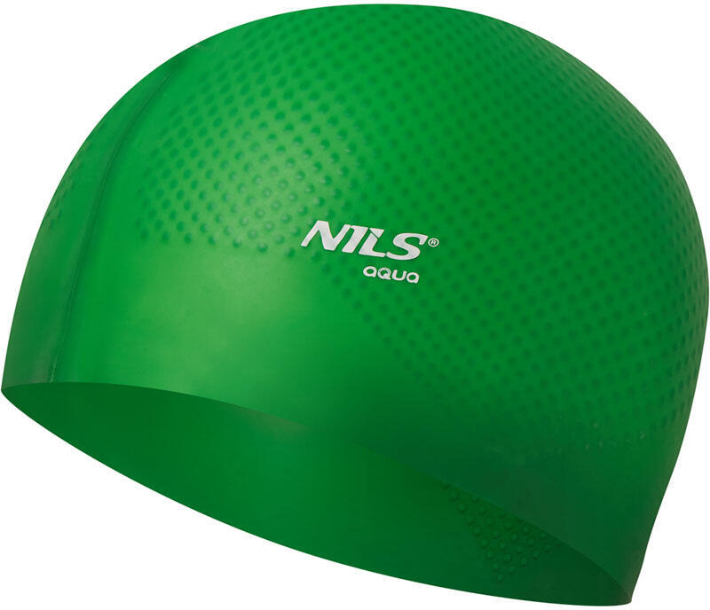 Silikonová čepice NILS Aqua NQC Dots zelená