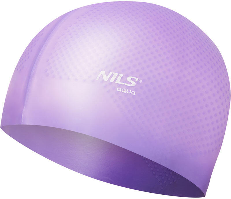 Silikonová čepice NILS Aqua NQC Dots fialová