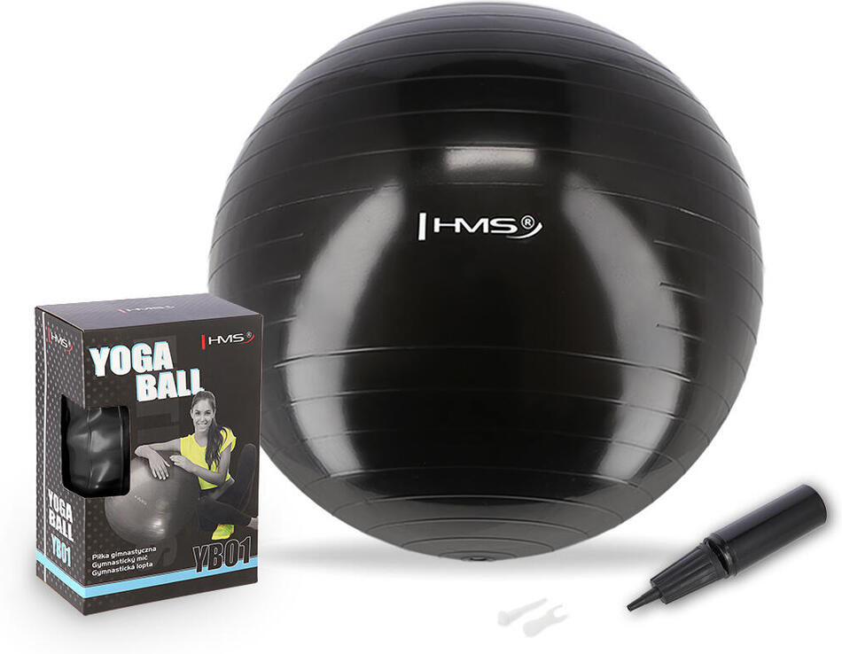 Gymnastický míč HMS YB01N 55 cm černý