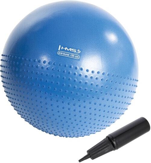 Masážní gymnastický míč HMS YB03N 55 cm modrý
