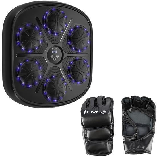 Elektronický boxerský terč HMS TB03 s LED, Bluetooth a rukavicemi (Music Boxing Machine)
