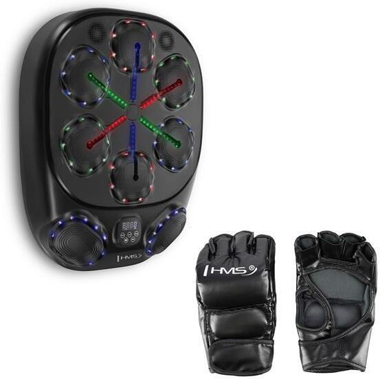 Elektronický boxerský terč HMS TB10 s LED, Bluetooth a rukavicemi (Music Boxing Machine)
