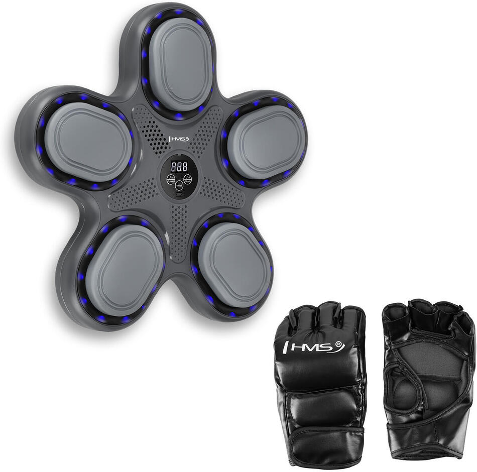 Elektronický boxerský terč HMS TB11 s LED, Bluetooth a rukavicemi (Music Boxing Machine)
