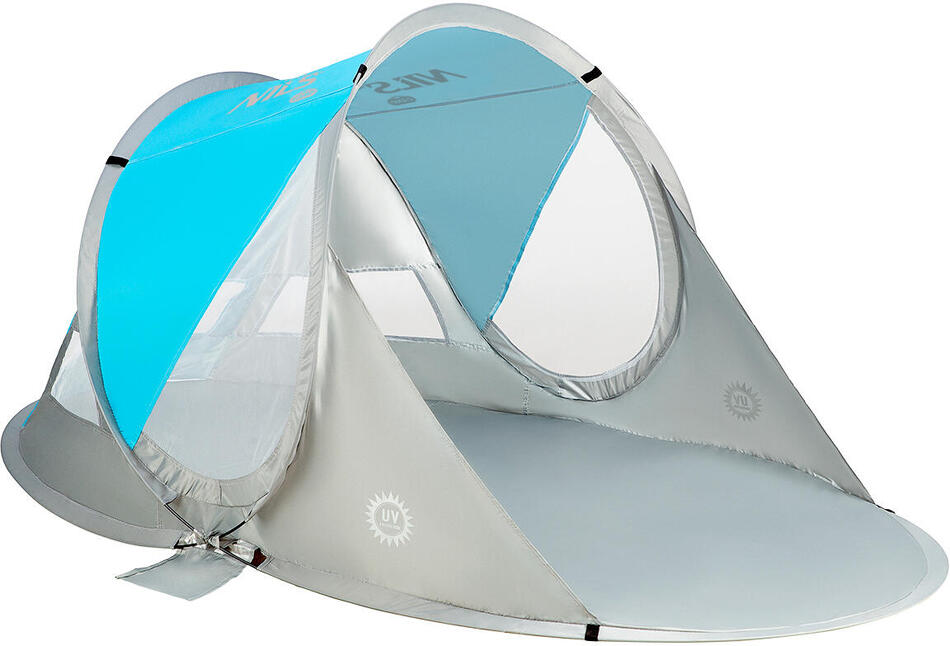 Samorozkládací plážový stan NILS Camp NC3143 BIG modrý