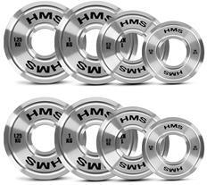 Sada ocelových olympijských kotoučů HMS TOS 2 x 0,25 - 1,25 kg (6 kg)