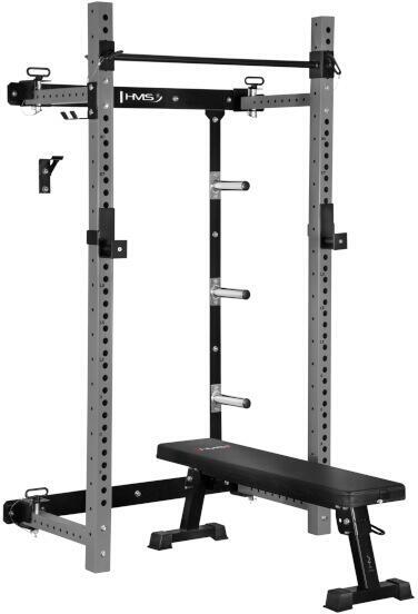 Multifunkční skládací posilovací stojan - Power Rack HMS KLT34 šedý