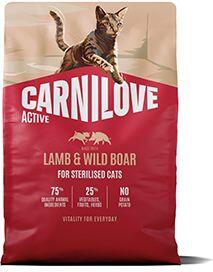 Carnilove Cat Active Dry Lamb& Wild Steril.Ad.AB 2kg