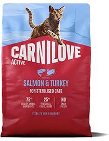Carnilove Cat Active Dry Salmon&Turkey Steril.Ad.AB2kg