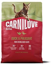 Carnilove Cat Active Dry Duck&Pheas.Steril.Ad.AB 2kg