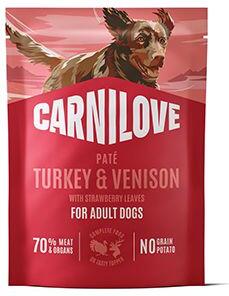 Carnilove Dog Pouch Paté Turkey&Venison+Strawbery 300g
