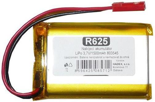 Baterie nabíjecí LiPo 3,7V/1500mAh 803450 Hadex