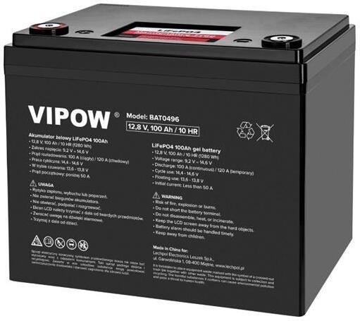 Baterie LiFePO4 12,8V 100Ah VIPOW BAT0496 s BMS