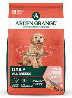 Arden Grange Dog Puppy/Junior rich in fresh Chick.14kg