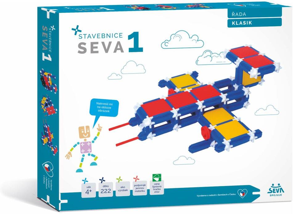 Stavebnice SEVA 1 KLASIK 222 dílků