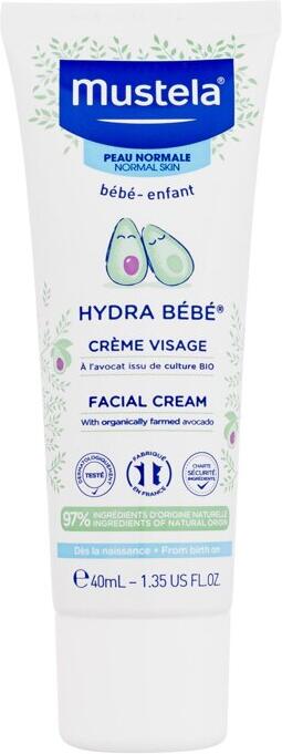 Denní pleťový krém Mustela Hydra Bébé Facial Cream, 40 ml
