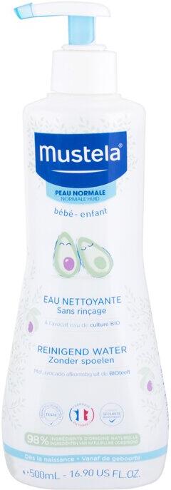 Čisticí voda Mustela Bébé Cleansing Water, 500 ml (No-Rinse)
