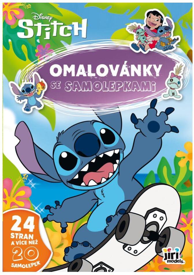 Jiri Models Omalovánky se samolepkami A4 Lilo & Stitch