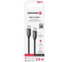 DATOVÝ KABEL SWISSTEN TEXTILE USB-C / USB-C 3.0 M ČERNÝ