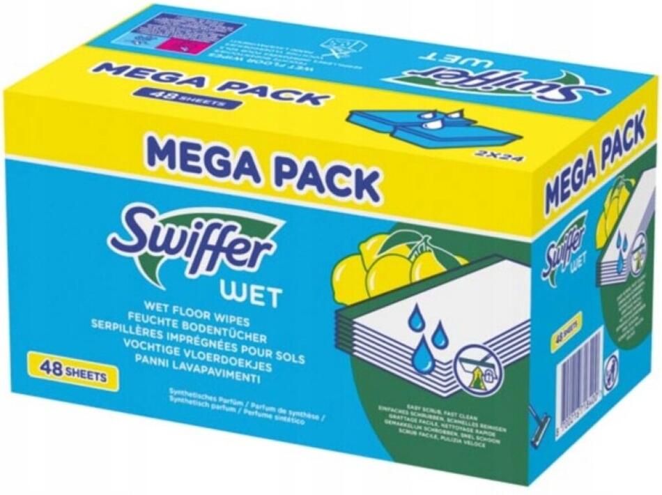 Swiffer vlhčené utěrky na podlahu Citrus Fresh, 48 ks