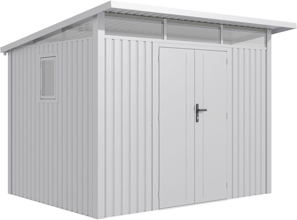 Zahradní domek G21 Madison 731 - 289 x 253 cm, metal silver