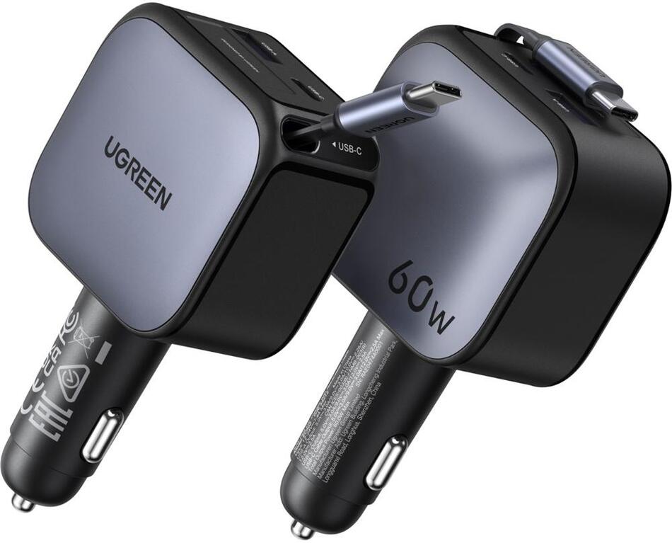 Nabíječka do auta UGREEN 60W nabíječka do auta USB-C/US