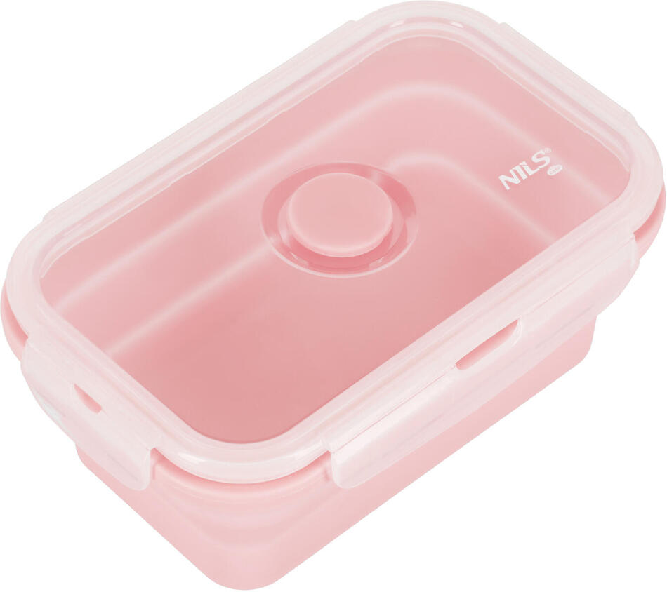 Skládací svačinový box NILS Camp NC4105 500ml růžový