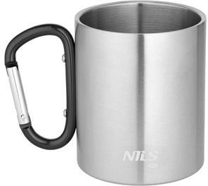 Kempingový hrnek NILS Camp NC17110 s karabinou 300ml černý