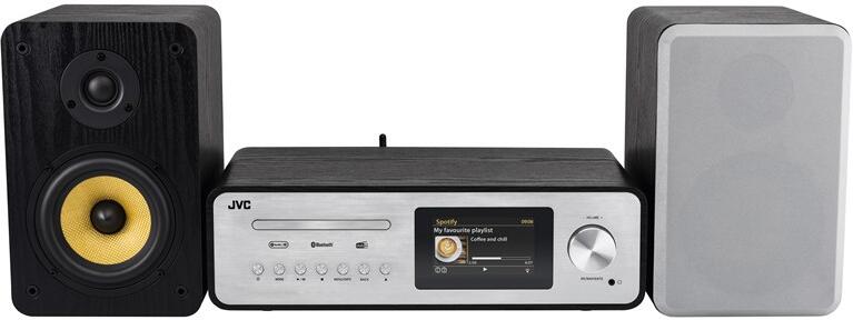 Minisystém JVC MX-E455S, stříbrný