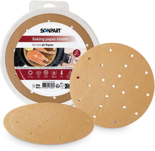 ScanPart Perforovaný papír do horkovzdušné fritézy 20 cm, 100 ks
