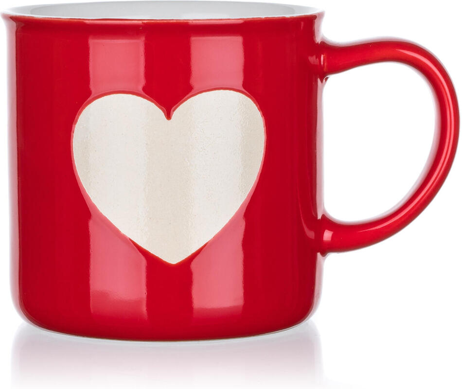 BANQUET hrnek 350ml WHITE HEART keramický