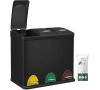 Koš na tříděný odpad, plast, černá, AUK-E1124 BK Autronic