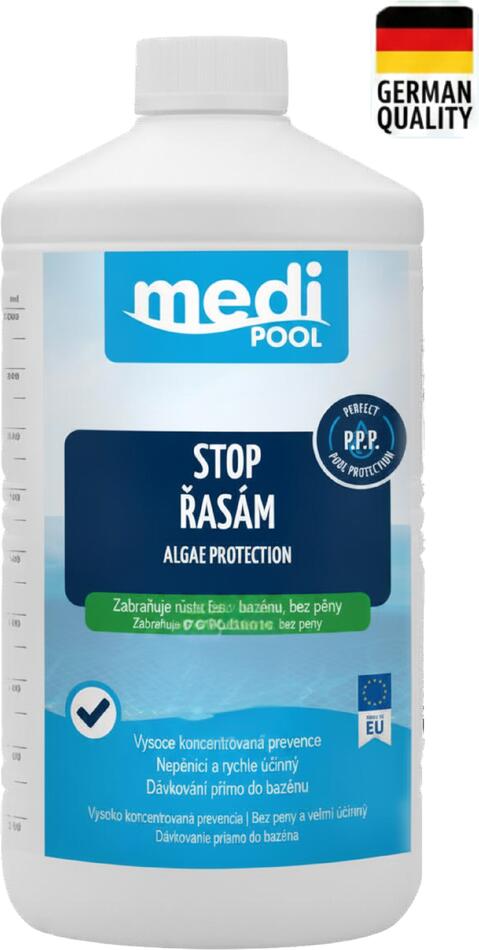 mediPOOL STOP ŘASÁM - Algae protection, nepěnivý 1,0 l