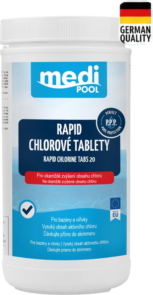 mediPOOL Rapid - chlorové tablety 20g 1,0 kg