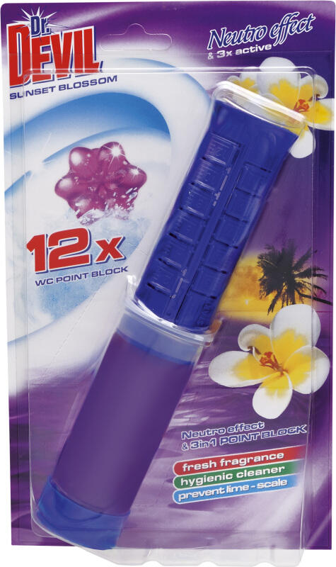 Dr. Devil 3v1 Point Block WC blok v tubě Sunset Blossom, 75 ml