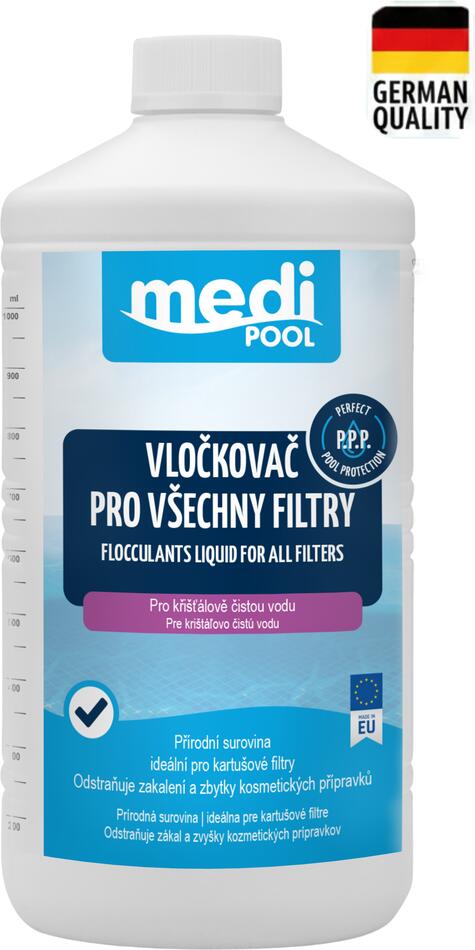 mediPOOL Vločkovač tekutý pro všechny filtry 1,0 l