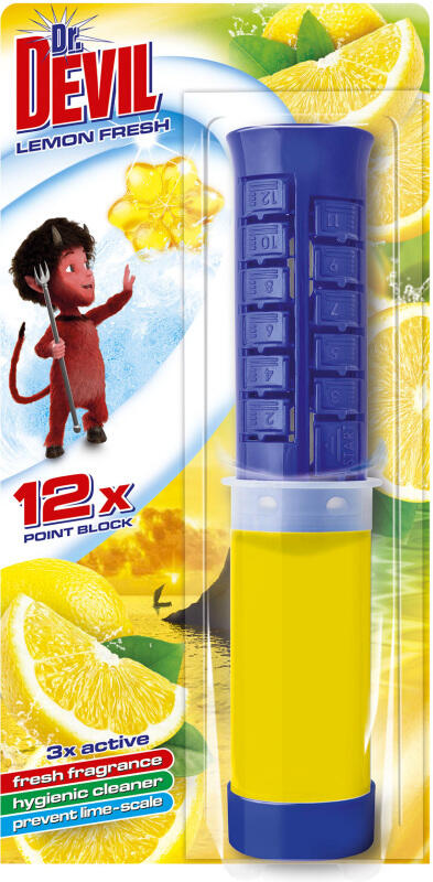 Dr. Devil 5v1 Point Block Clean Fresh, wc blok v tubě, na 12 použití, 75 ml
