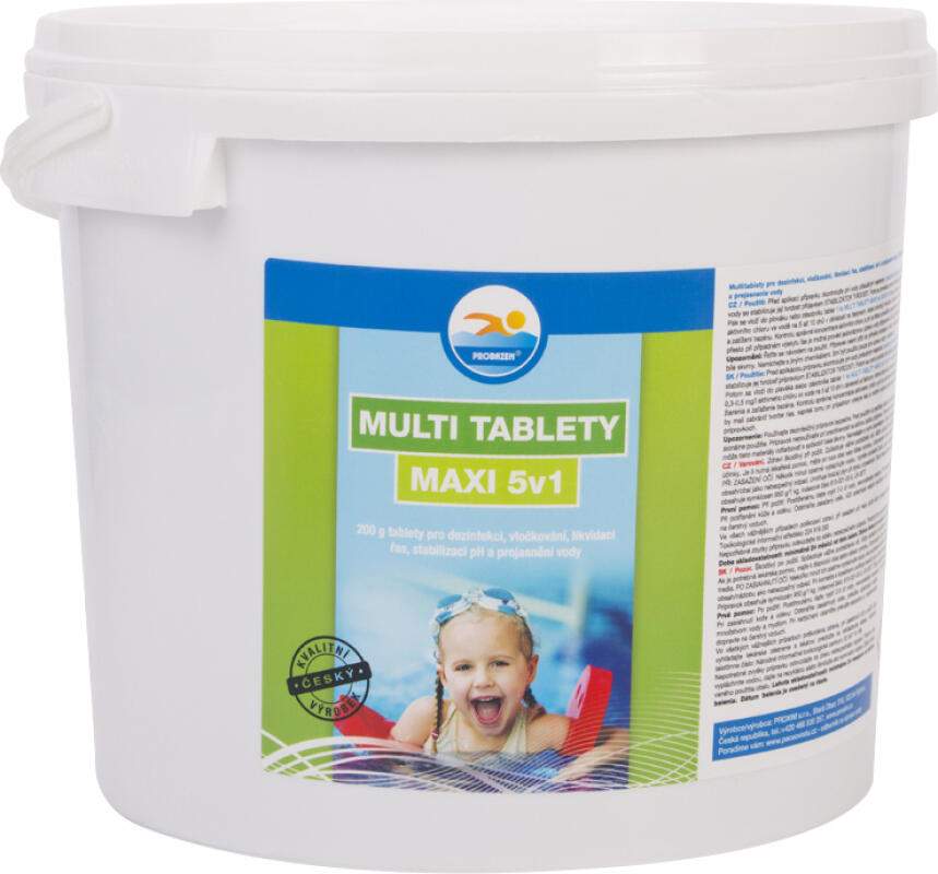 Probazen Multi tablety Maxi 5v1 multifunkční tablety do bazénů, 5 kg