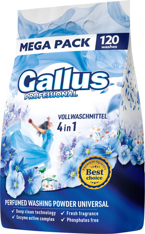 Gallus prací prášek, 120 dávek, 6,6 kg