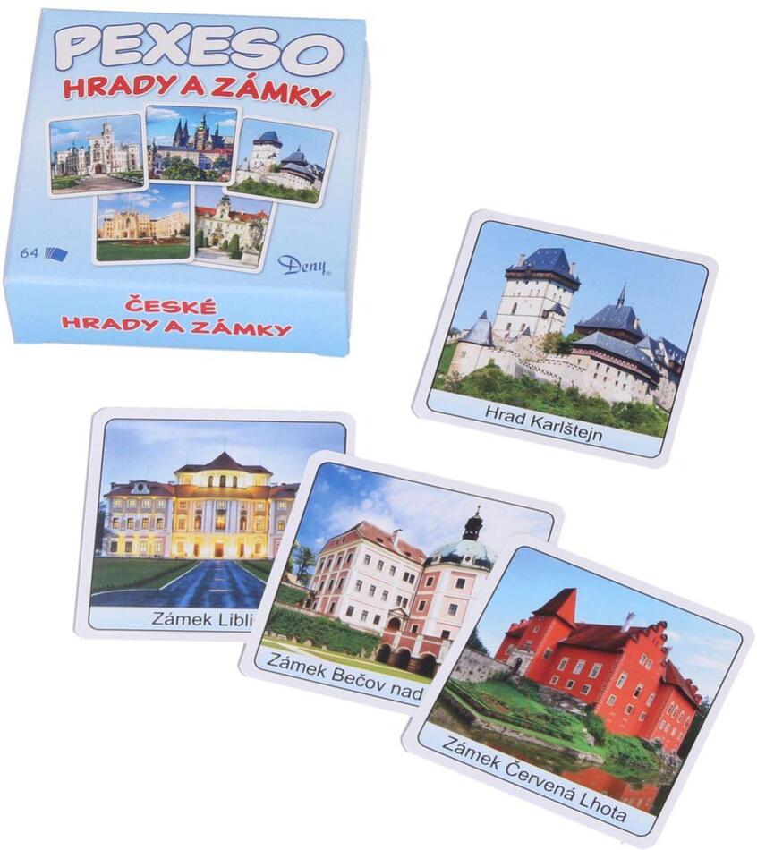 Teddies Pexeso České hrady a zámky v krabičce