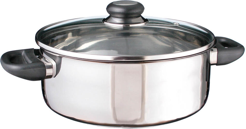 Nerezový hrnec se skleněnou poklicí, 5 l