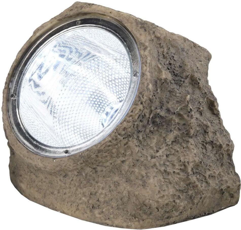 LED solární světlo, dekor kámen
