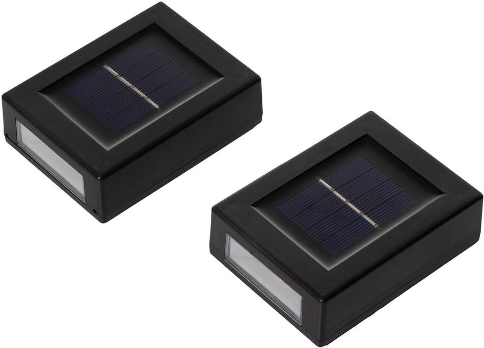 LED solární nástěnná světla, 2 ks