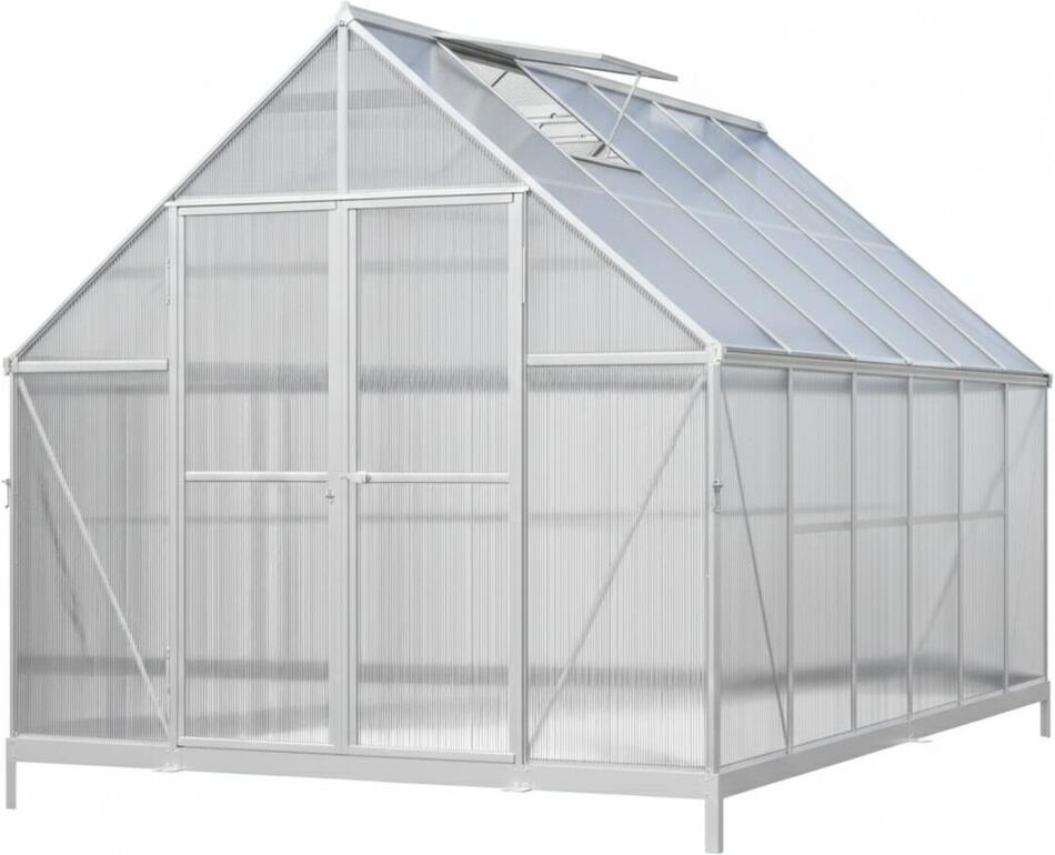 Skleník LANITPLAST SARANA 8x12 PC 4 mm stříbrný LG4748