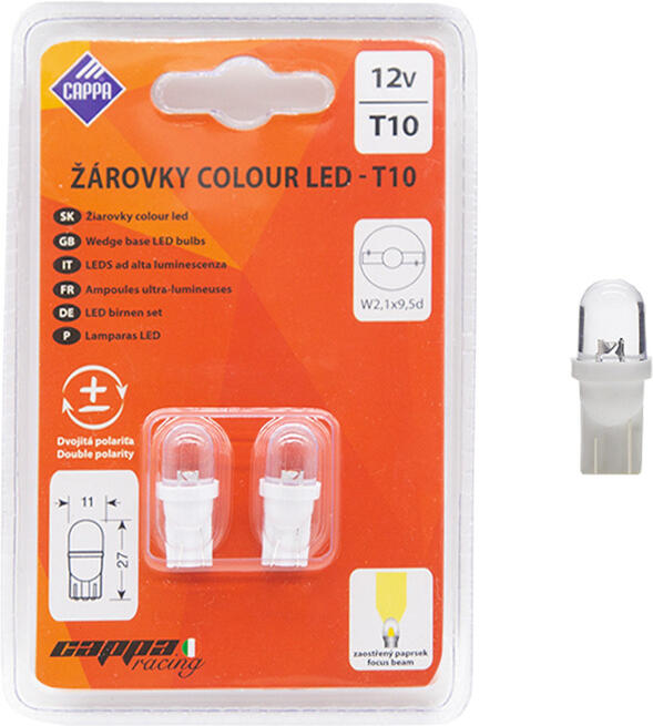 Cappa Racing Žárovka LED T10 W2 12V bílá 2ks