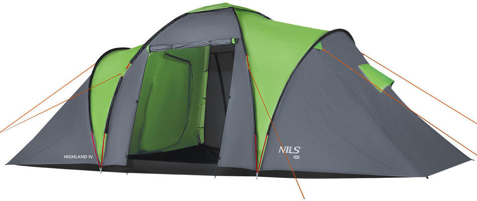 Rodinný stan NILS Camp NC6431 Highland IV zelený/šedý